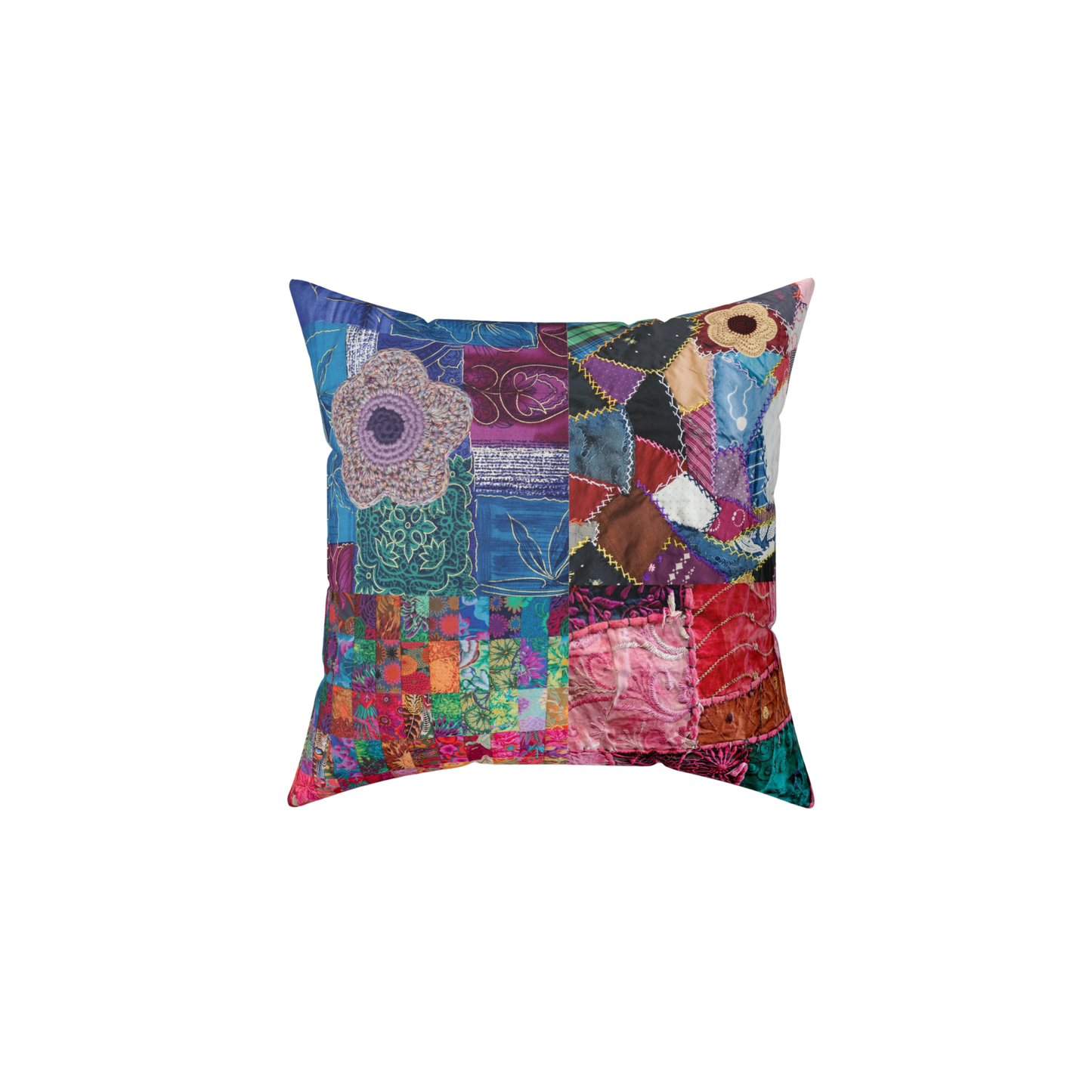 Boho Patchwork Pillow